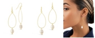 Sterling Forever Women's Teardrop Pearl Dangle Earrings
